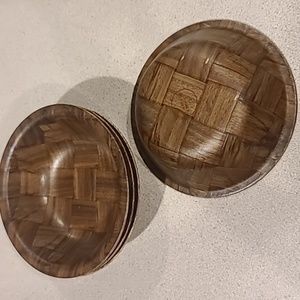 1970s vintage Weavewood of Minneapolis bowls